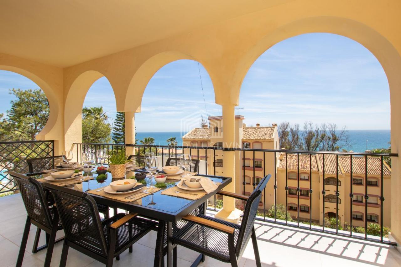Panoramic Sea Views And Direct Access To The Beach From The Community In Torrenueva Apartment Malaga Luaran gambar